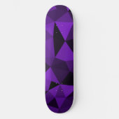 Lila-schwarzes geometrisches Maschenmuster Skateboard (Vorderseite)