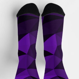 Lila-schwarzes geometrisches Maschenmuster Socken
