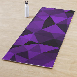 Lila-schwarzes geometrisches Maschenmuster Yogamatte
