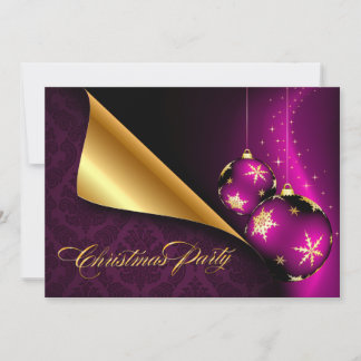 Lila Schwarzes Gold Elegantes Schloss Einladung