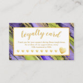 Lila Schwarzes Grün Treuekarte (Vorderseite)