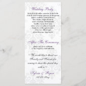 lila Schwarzes Hochzeitsprogramm Programm (Rückseite)