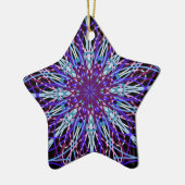 Lila Schwarzes Kaleidoskop Mandala Art Keramik Ornament (Links)