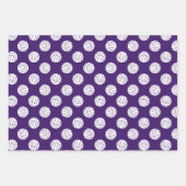 lila schwarzes Mannschaftsfarben, Volleyballs Set  Geschenkpapier Set (Vorderseite 2)