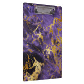 Lila schwarzes MarmorImitat-GoldGlitzer-Muster Klemmbrett (Rechts)
