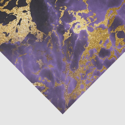 Lila schwarzes MarmorImitat-GoldGlitzer-Muster Seidenpapier (Ausschnitt)