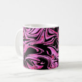 Lila-schwarzes Marmormuster, Kaffeetasse (Vorderseite Links)