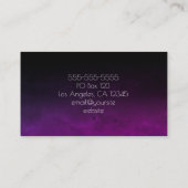 Lila Schwarzes Ombre Visitenkarte (Rückseite)