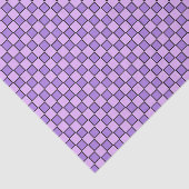 Lila Schwarzes Prüfbrett-Muster Seidenpapier (Ausschnitt)