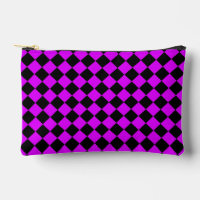 Lila Schwarzes Schachbrett Diamantmuster