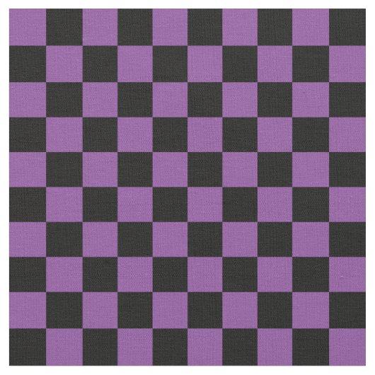 Lila-schwarzes Schachbrettmuster Stoff (Nahaufnahme)