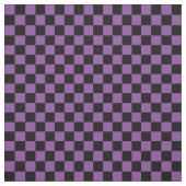 Lila-schwarzes Schachbrettmuster Stoff (Muster)