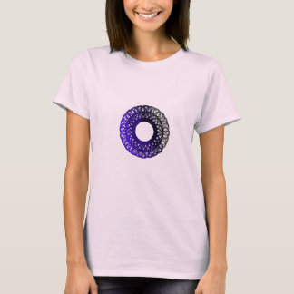 lila-schwarzes Torpam-Design T-Shirt