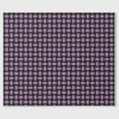 Lila Schwarzes Webmuster Geschenkpapier (Flach)
