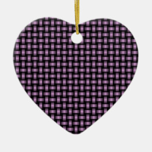 Lila Schwarzes Webmuster Keramik Ornament