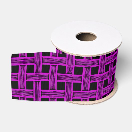Lila-schwarzes Webmuster Ripsband (Spule)