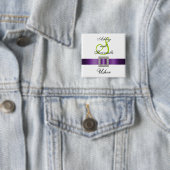 Lila, schwarzes, weißes, Limones grünes Button (Beispiel)