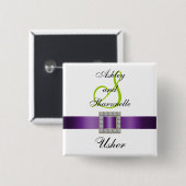 Lila, schwarzes, weißes, Limones grünes Button (Vorne & Hinten)