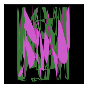 Lila, schwarzgrüne Farben Poster