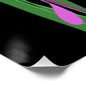 Lila, schwarzgrüne Farben Poster (Ecke)