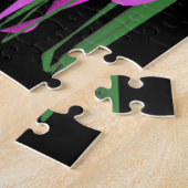 Lila, schwarzgrüne Farben Puzzle (Seite)