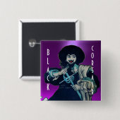 LILA SCHWARZKORSAIR-Edelstein Button (Vorne & Hinten)