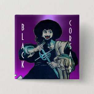 LILA SCHWARZKORSAIR-Edelstein Button