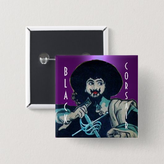 LILA SCHWARZKORSAIR-Edelstein Button (Vorne & Hinten)