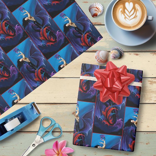 Lila Schwarzmeerkatastrophen Geschenkpapier