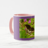 Lila Schwarzmonarch Tasse (Vorderseite Links)