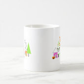 lila Schwarzorange Kaffeetasse (Mittel)