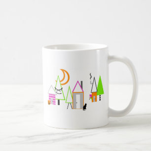 lila Schwarzorange Kaffeetasse