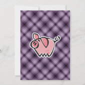 Lila Schwein Einladung (Rückseite)