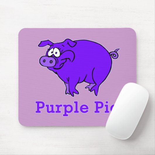 Lila Schwein im Bekleidungsbereich, Tasse, Baby-Sh Mousepad (Mit Mouse)