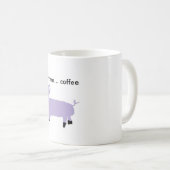 lila Schwein, mmm… Kaffee Kaffeetasse (VorderseiteRechts)