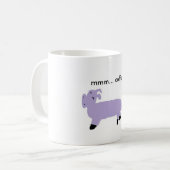 lila Schwein, mmm… Kaffee Kaffeetasse (Vorderseite Links)