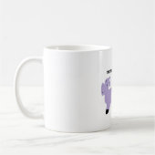 lila Schwein, mmm… Kaffee Kaffeetasse (Links)