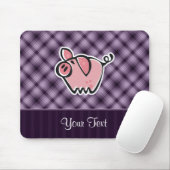 Lila Schwein Mousepad (Mit Mouse)