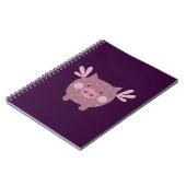 Lila Schwein-Notizbuch Notizblock (Linke Seite)