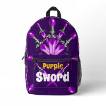 Lila Schwert Kinder Rucksack