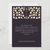 Lila Schwert- und Schildkrötenhochzeit Dankeskarte (Rückseite)