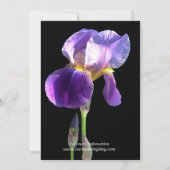 Lila Schwertlilie Blumen Hochzeitseinladung Einladung (Rückseite)