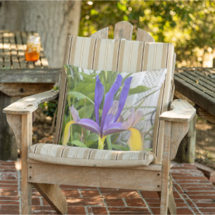 Lila Schwertlilie-Blumen Outdoor-Garten-Natur-Foto Kissen