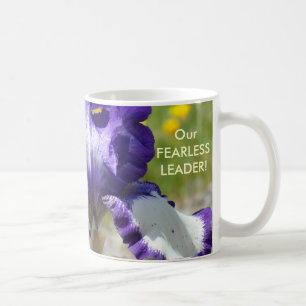 LILA SCHWERTLILIEN-CAFEETASSE UNSER FURCHTLOSER AN KAFFEETASSE