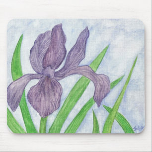 Lila-Schwertlilien-Mauspad Mousepad