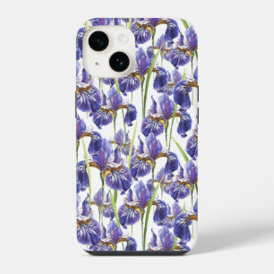 Lila Schwertlilienblüten iPhone 14 Hülle