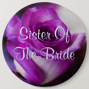 Lila Schwester der Braut-Rose Button