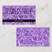 Lila Schwimmbadmuster Visitenkarte (Vorne/Hinten)