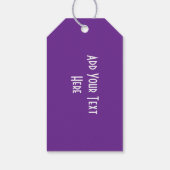 Lila Scottish Thistle Personalisiert Geschenkanhänger (Rückseite)