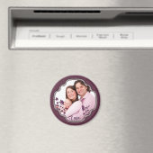 Lila Scrapbook Decorative Custom Foto Magnet (In Situ (Geschirrspüler))